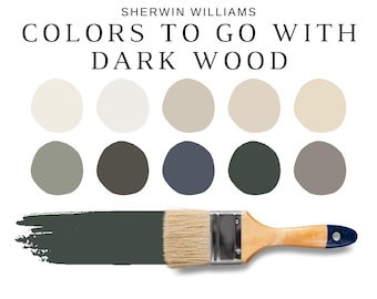 Sherwin Williams Neutrals For DARK Hardwood Floors & Cabinets, DARK Wood Stain, Paint Colors for Dark Wood Floors, Whole House Color Scheme