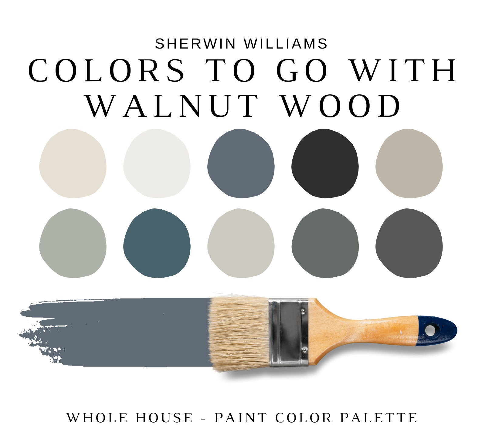 Sherwin Williams Best Neutrals for WALNUT Hardwood Floors and