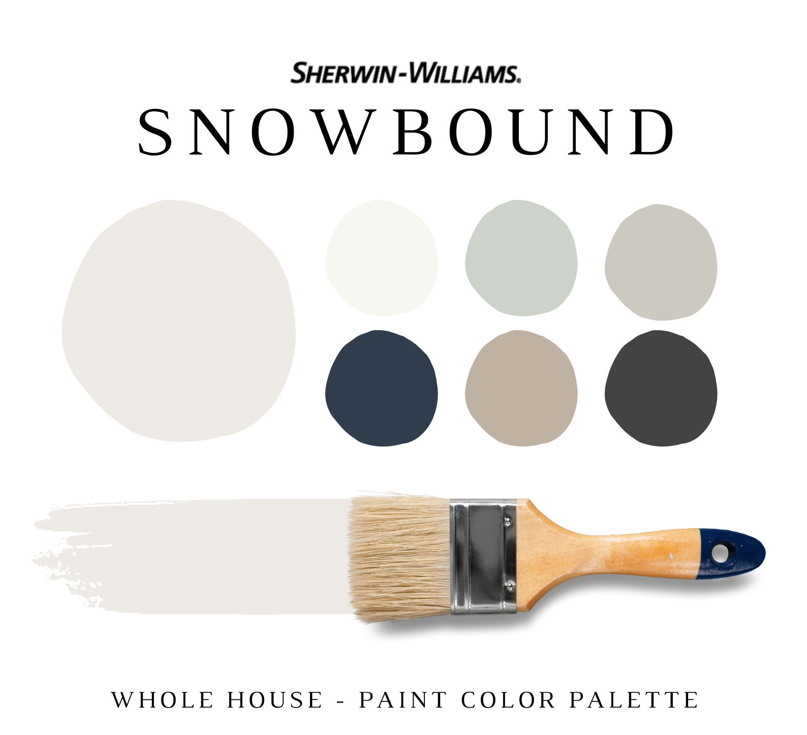 Sherwin Williams SNOWBOUND Paint Palette Country Home Color Etsy