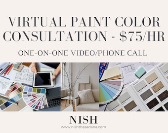 Paint Color CONSULTATION, CUSTOM Color Palettes, Video/Phone Paint Consultation, Sherwin Williams, Benjamin Moore, Whole House Color Scheme