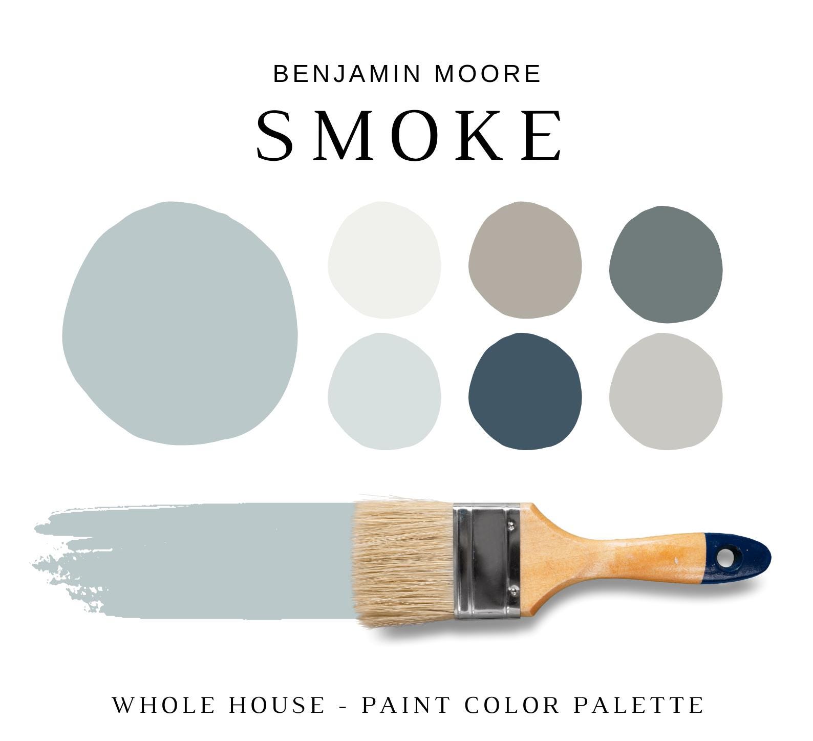 Benjamin Moore SMOKE Color Palettes, Coastal Color Scheme, Smoke ...