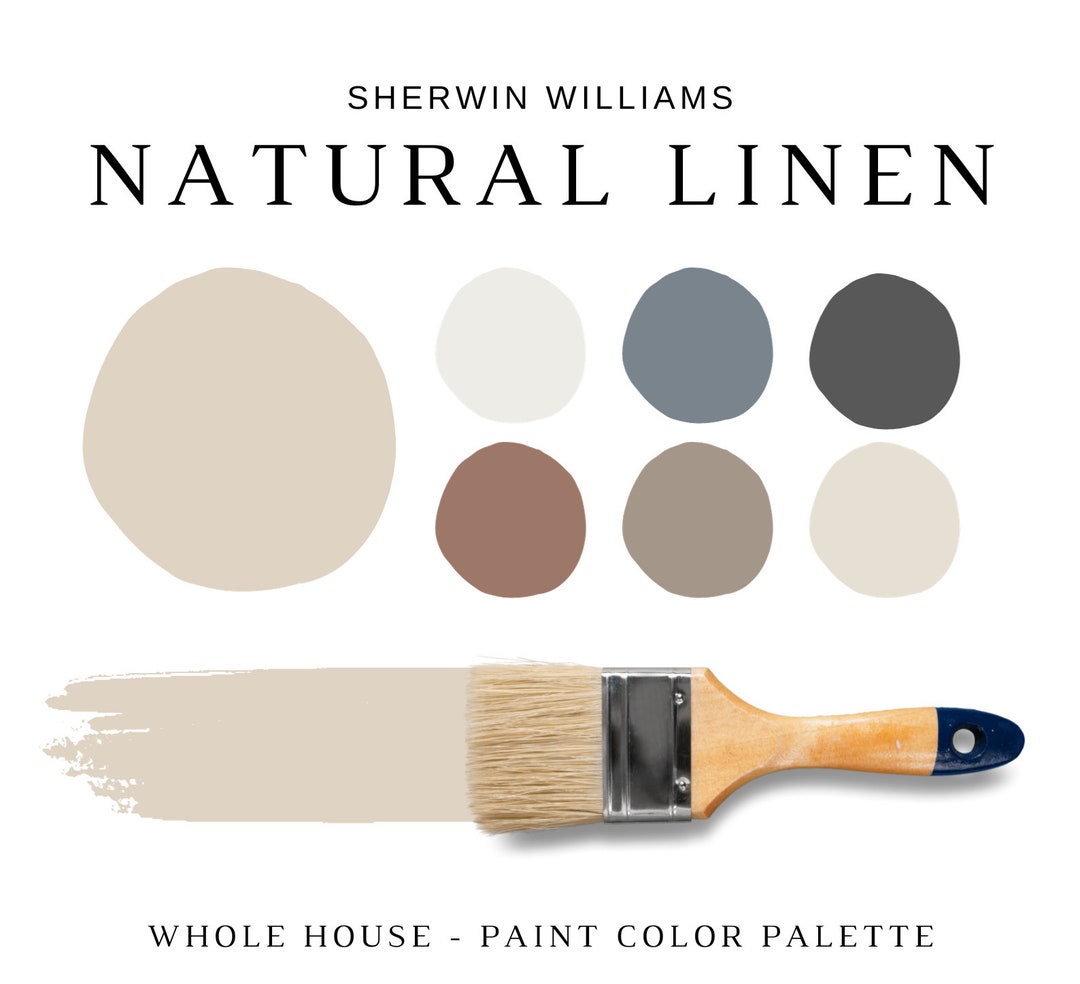 Sherwin Williams NATURAL LINEN Color Palette, Neutral Paint Color