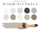 Farrow and Ball WARM NEUTRALS Color Palettes, WARM Neutrals Color Schemes, Color Consultation, Warm Greige Paint Colors, Cozy Beige Home