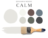 Benjamin Moore CALM Color Palettes, Calm Paint Palette, BM Calm Coordinating Colors for Whole House, Calm Paint Review, Calm Neutrals, OC-22