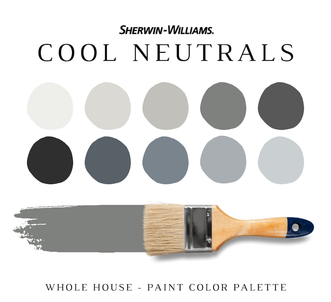 COOL NEUTRALS Sherwin Williams Paint Colors Best White Paint Etsy