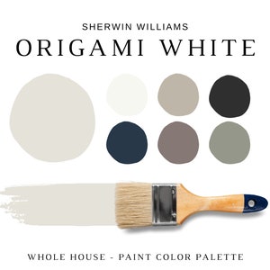 ORIGAMI WHITE Sherwin Williams Color Palette, Warm Neutrals, Coordinating Paint for Cabinets, Rooms & Whole House, Sherwin Williams Neutrals