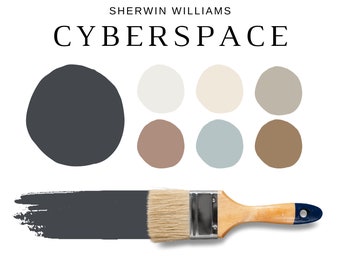 Sherwin Williams CYBERSPACE Color Scheme, Cool Neutral Paint, Blue Paint for Wall, Sherwin Williams Navy Blue Wall Paint, Color Consultation