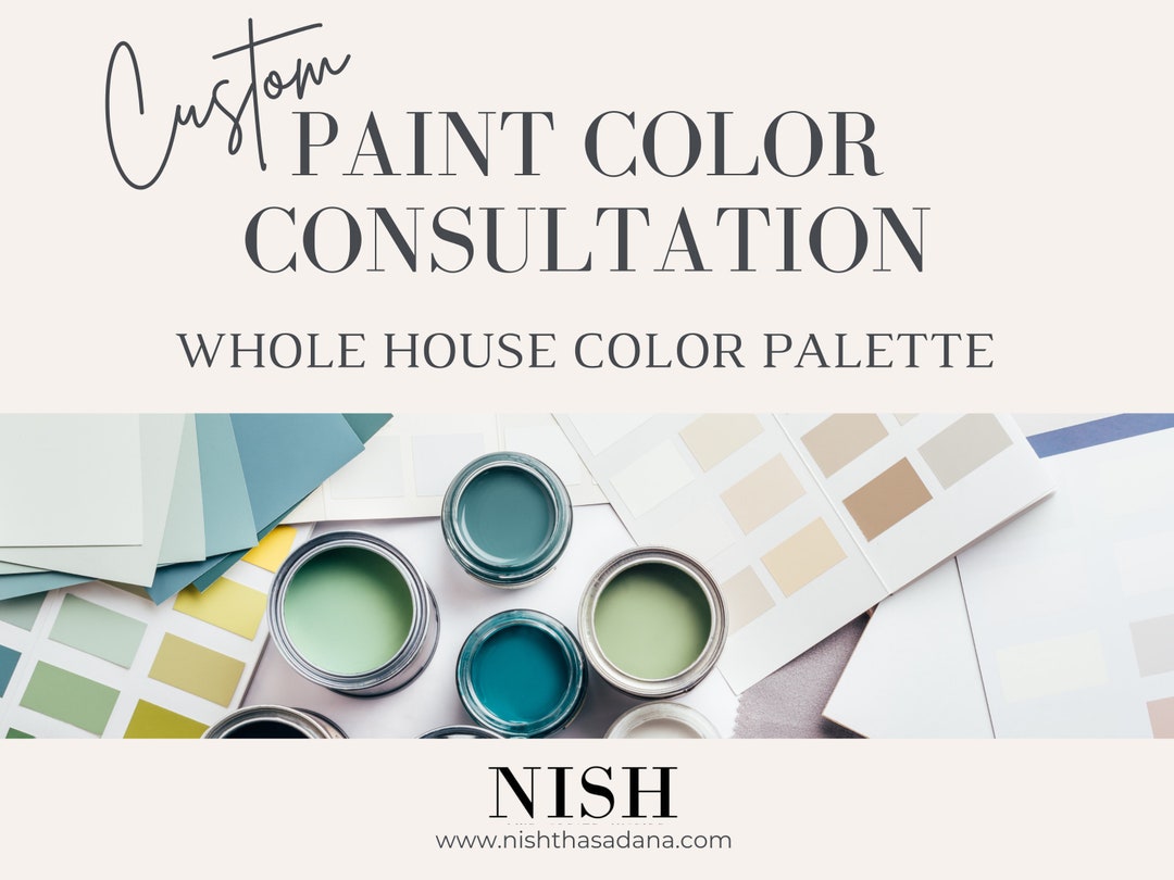 WHOLE HOUSE Paint Color Consultation, CUSTOM Color Palette for Whole