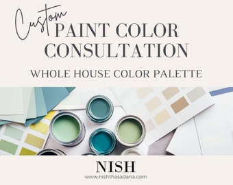 WHOLE HOUSE Paint Color Consultation, CUSTOM Color Palette for Whole House, Paint Color Scheme, Sherwin Williams Interior Paint Consultation