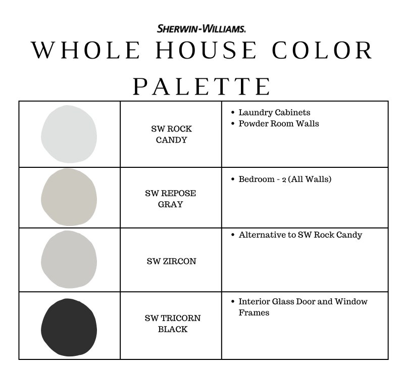 MIDCENTURY MODERN Color Palette Sherwin Williams Etsy