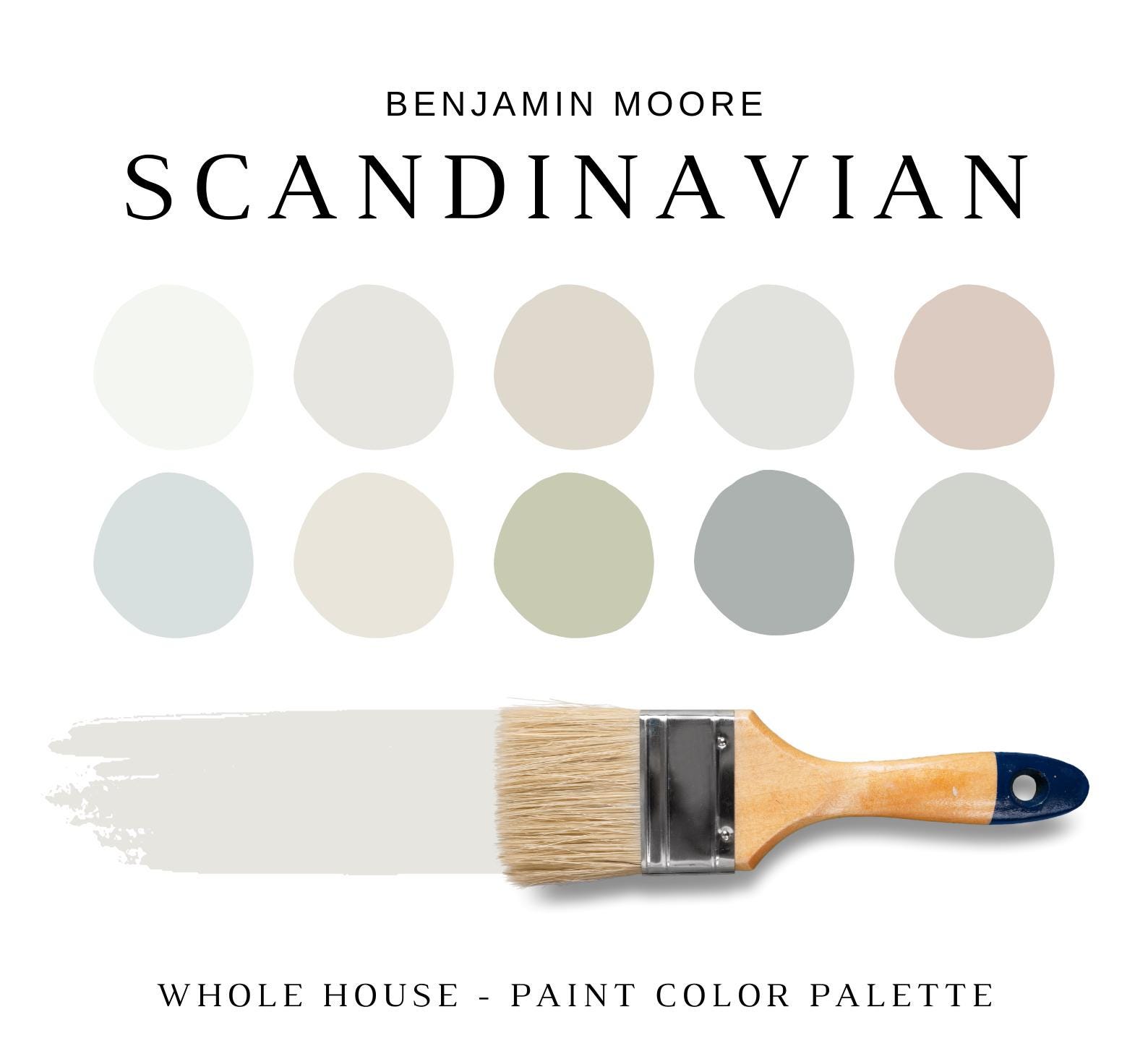 Benjamin Moore SCANDINAVIAN Color Palettes, Whole House Minimalist Paint Colors, SCANDINAVIAN Palette, PASTEL Colors, Danish Colors, Hygge