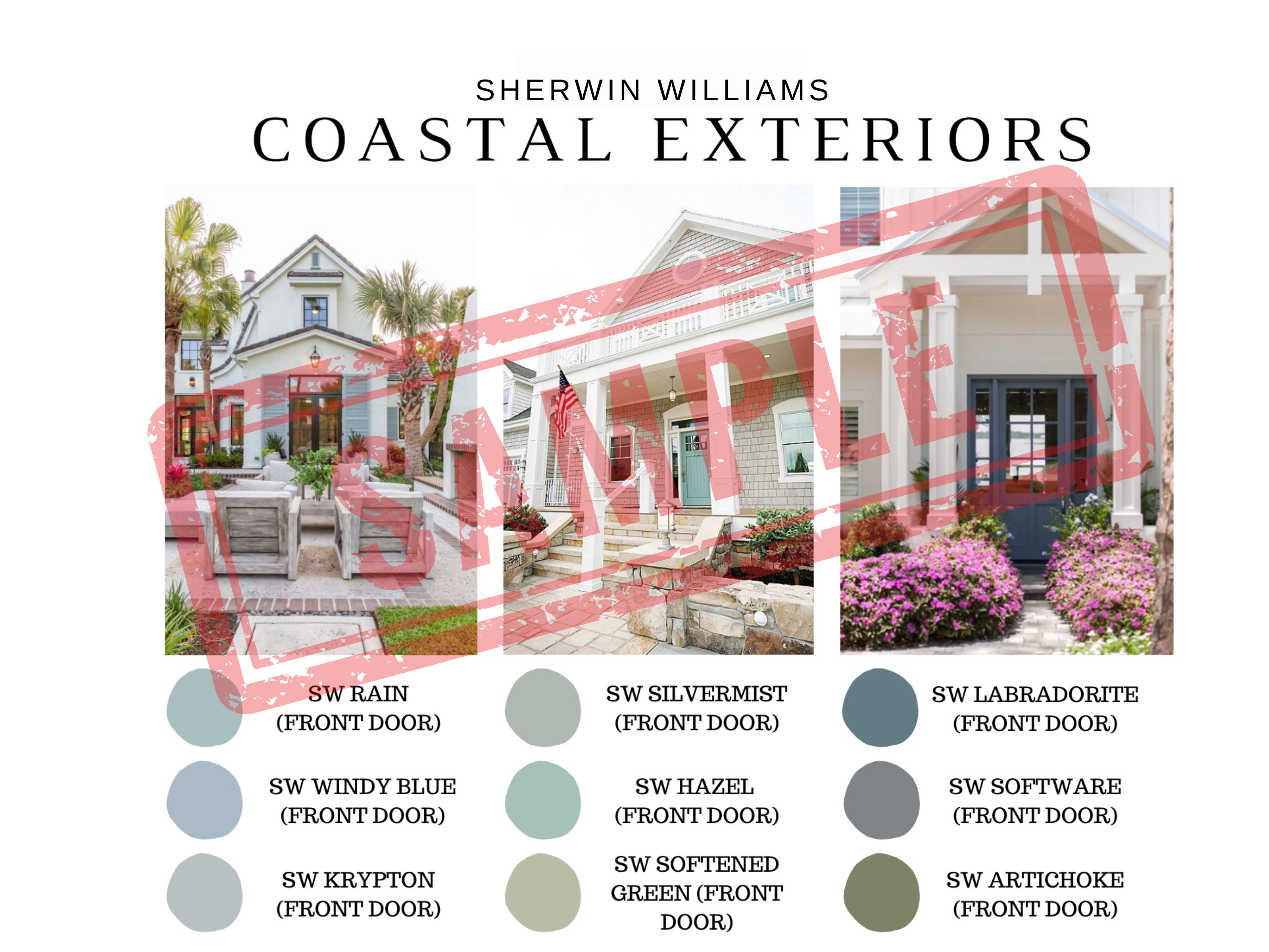 Sherwin Lettering Sherwin Williams Front Door Colors: 50 Exterior Paint Ideas (digital ...