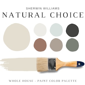 NATURAL CHOICE Sherwin Williams Color Palette, Off White Paint Color,  Modern Interior Home, Whole House Paint, Off White Paint Color Scheme