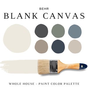 Behr BLANK CANVAS Paint Color Palette, Neutral Wall Paint, Coordinating Paint for Rooms, Cabinet & Whole House, Earth Tone Palette, E-Design