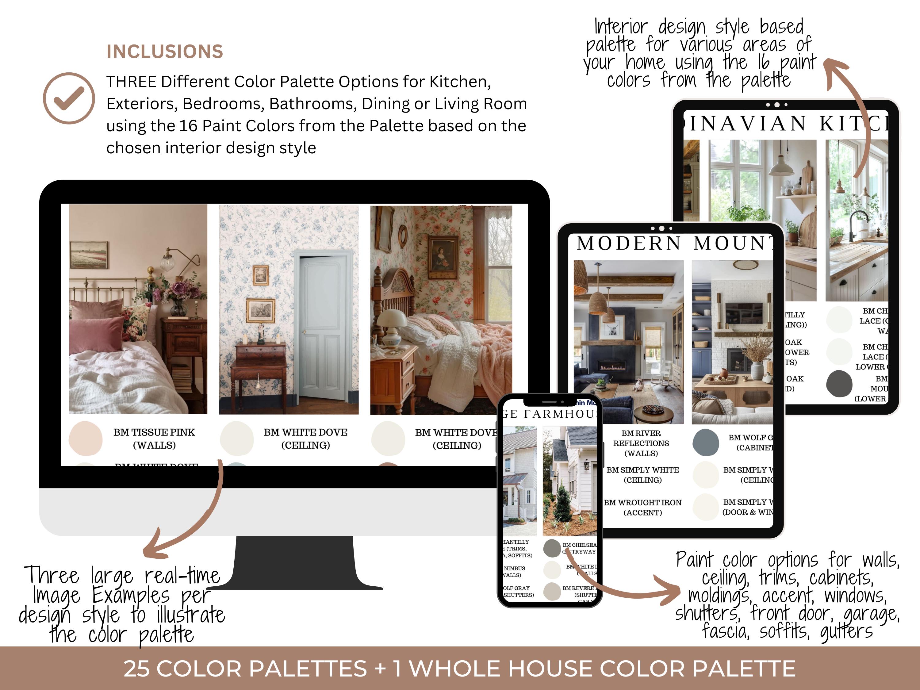 Benjamin Moore RUSTIC FARMHOUSE Color Palettes, WHOLE House Rustic ...
