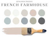 Benjamin Moore FRENCH FARMHOUSE Color Palettes, French Countryside, FRENCH Country, Danish Pastel, Farmhouse Palettes, Shabby Chic, Vintage