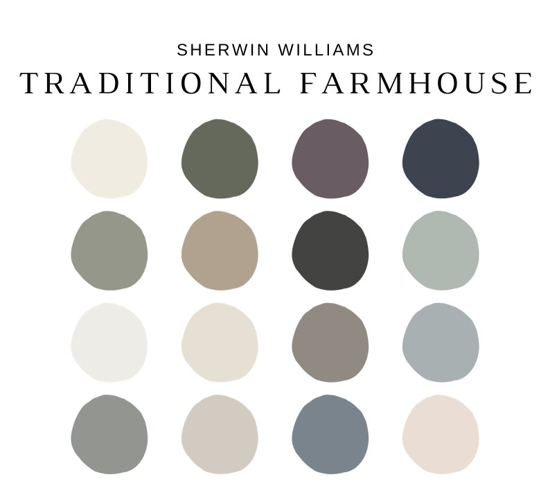 FARMHOUSE Sherwin Williams Colors, TRADITIONAL FARMHOUSE Interior Paint Colors, Traditional Home Color Scheme for Whole House, Greek Villa image 2