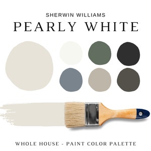 Perłowa biel – paleta kolorów Sherwin Williams, perłowa biel, nowoczesne wnętrza, paleta kolorów na cały dom, farba do ścian, przytulna biel w kolorze ecru