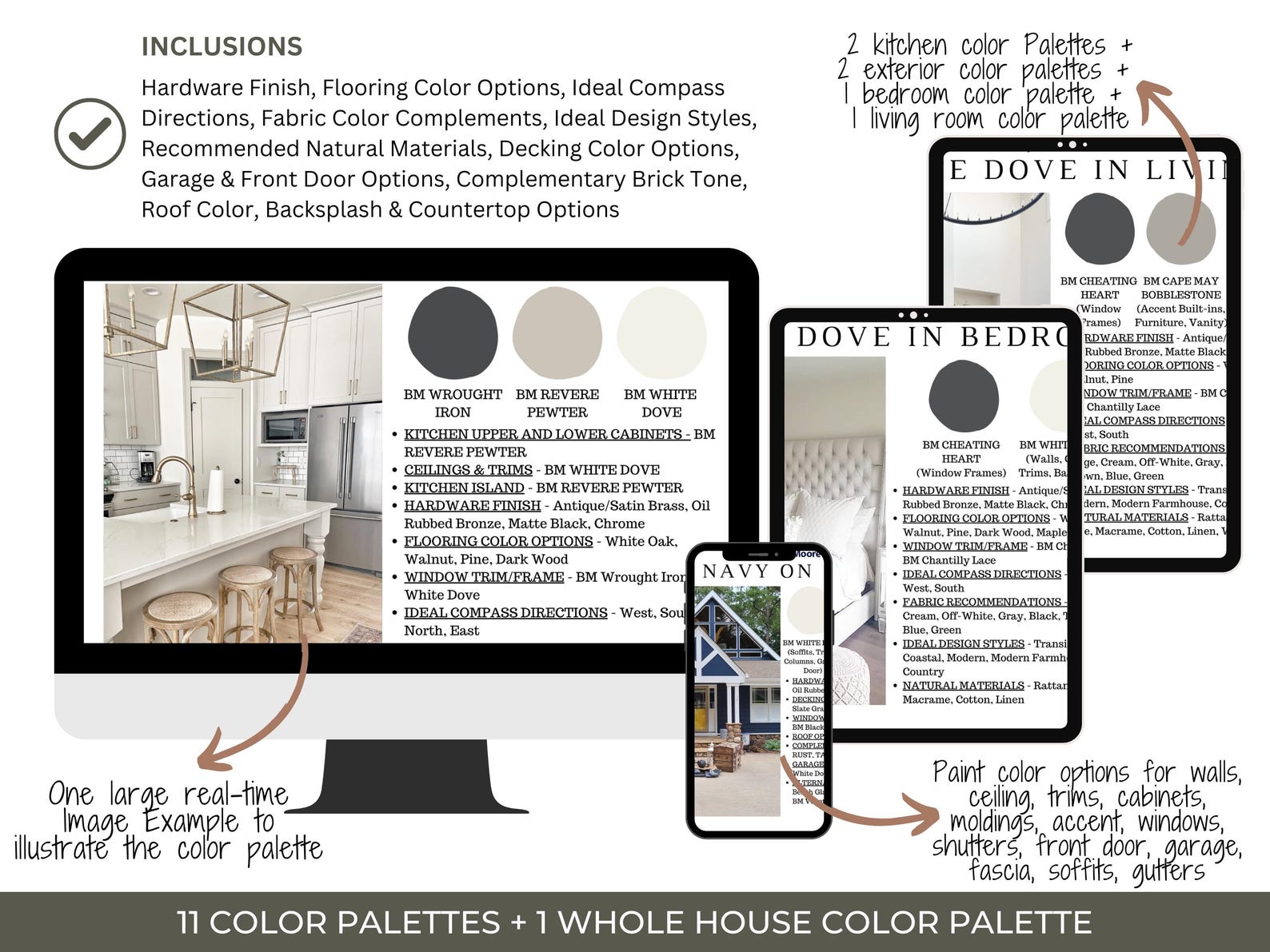 Benjamin Moore WROUGHT IRON Color Palettes, Wrought Iron Coordinating ...