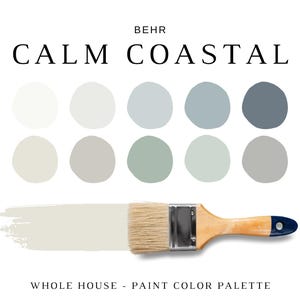Behr CALM COASTAL Color Palette, Behr Coastal Farmhouse, BEACH House ...