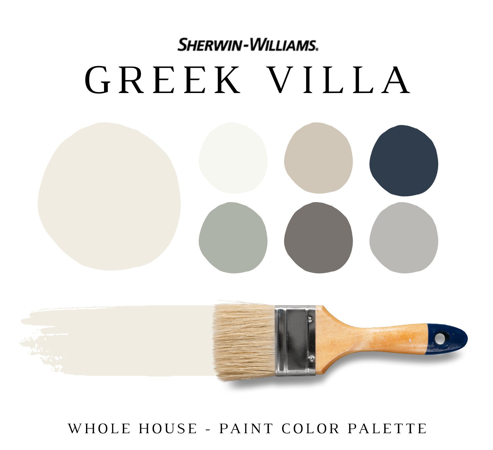 Sherwin Williams GREEK VILLA Paint Palette Cabin Paint Etsy