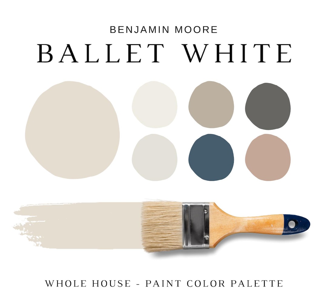 Benjamin Moore BALLET WHITE Color Palette, Soft White Paint, Ballet