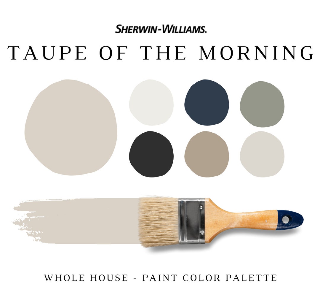 Sherwin Williams TAUPE of the MORNING Color Palette Taupe of Etsy