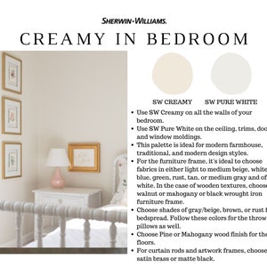 CREAMY Sherwin Williams Color Palette Creamy Cabinets - Etsy