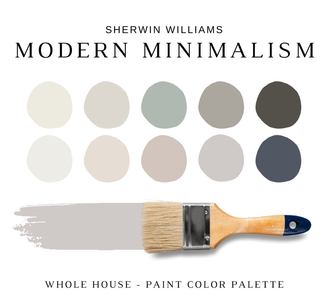 Curated visual reference: Modern Minimalist Sherwin Williams Color Palette Home Paint Color Photo Inspiration
