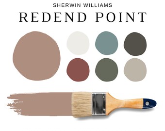 Sherwin Williams Color of the Year 2023, Sherwin Williams Redend Point, Earthy Neutrals, Redend Point Paint Color Palette for WHOLE HOUSE