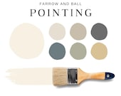Farrow and Ball POINTING Color Palettes, Modern Color Scheme, Pointing Coordinating Colors for Cabinets & Whole House, Cream Color Scheme
