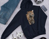 Jaguar Hoodie, Jaguar Graphic Design, Wild Cat Hoodie, Wildlife Hoodie, Jaguar Lover Gifts, Unisex Hoodie, Wildlife Lover Gift