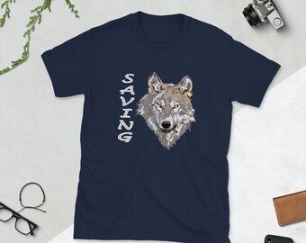 T-shirt Saving Wolf, T-shirt Wolf, Wolf Shirt, Wolf Tee, Tshirt Wildlife, T-shirt Wildlife, T-shirt Wildlife, T-shirt unisexe, T-shirt unisexe