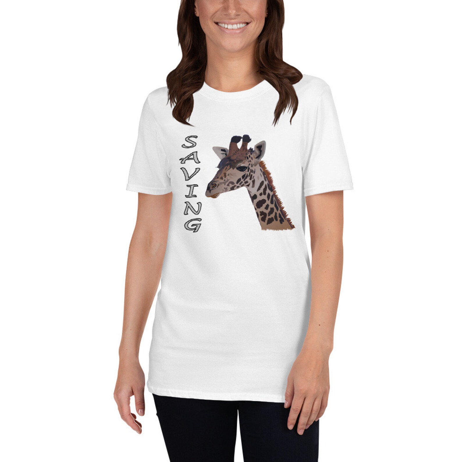 Saving Giraffe Tshirt Giraffe Tshirt Giraffe Shirt Lover Etsy UK