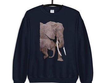 Olifant Sweatshirt, Olifant Lover Gift, Cadeau voor Elephant Lover, Wildlife Sweatshirt, Unisex Sweatshirt, Shirt voor Elephant Lover