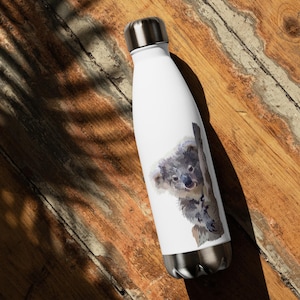 Koala Waterbottle Saves Australian Marsupial, Save Koala Bears with Reusable Insulated Stainless Steel Water Bottle as Koala Lover Gift
