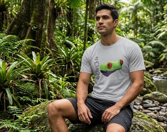 Saving Red-Eyed Tree Frog T-Shirt, Tropical Wildlife Graphic Tee, Animal Lover Gift, Green-Frog Shirt