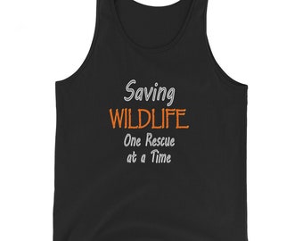 Wildlife Tank Top, Wildlife Shirt, Unisex Tank Top, Tank Top Season, Saving WILDLIFE One Rescue at a Time Tank Top, Tank Top Lover
