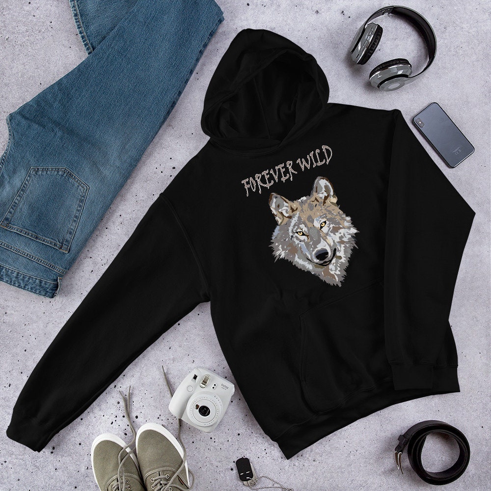 Black sales wolf hoodie