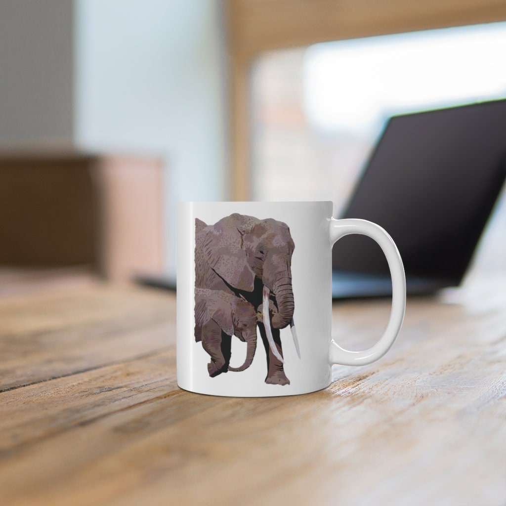 Tazza da tè con elefante - 350 ml in ceramica, tazza da | FindTheDeal