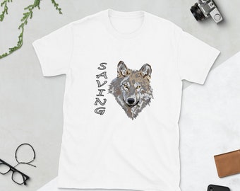 Wolf T-shirt, Saving Wolf Tshirt, Wolf Tee, Wolf Shirt, Wildlife Shirt, Wildlife T-shirt, Unisex TShirt, Wolf Graphic Design