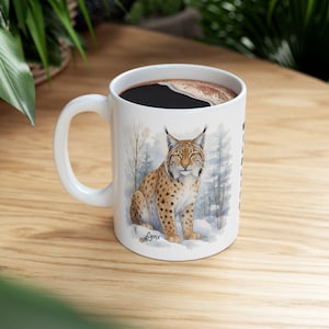 Lynx Mug, Lynx Coffee Mug, Wildlife Lover Gift, Nature Themed Gift, Wildlife Rescue, Wildlife Explorer, Wild Conservation, Protect Wildlife