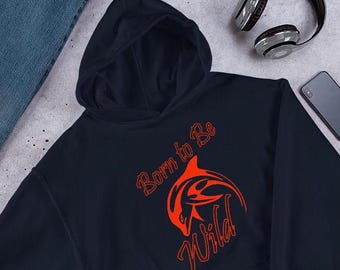 Born to Be Wild Hoodie, Wildlife Lover Gift, Unisex Animal Conservation Hooded Sweatshirt