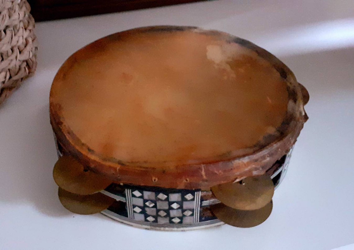 Tamburello vintage nel suo succo Etsy