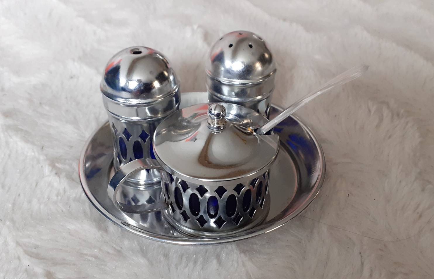 Salière poivrier et moutardier P Deshoulieres