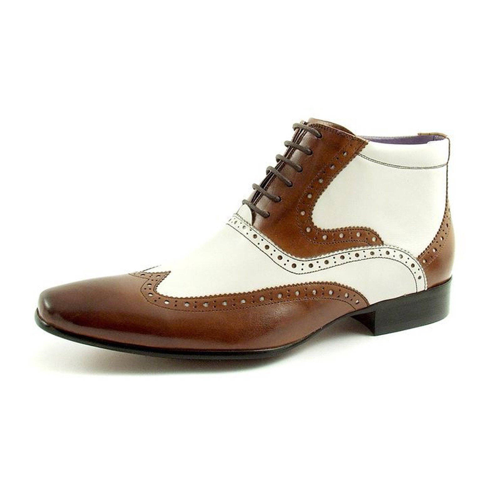 brown and white wingtip