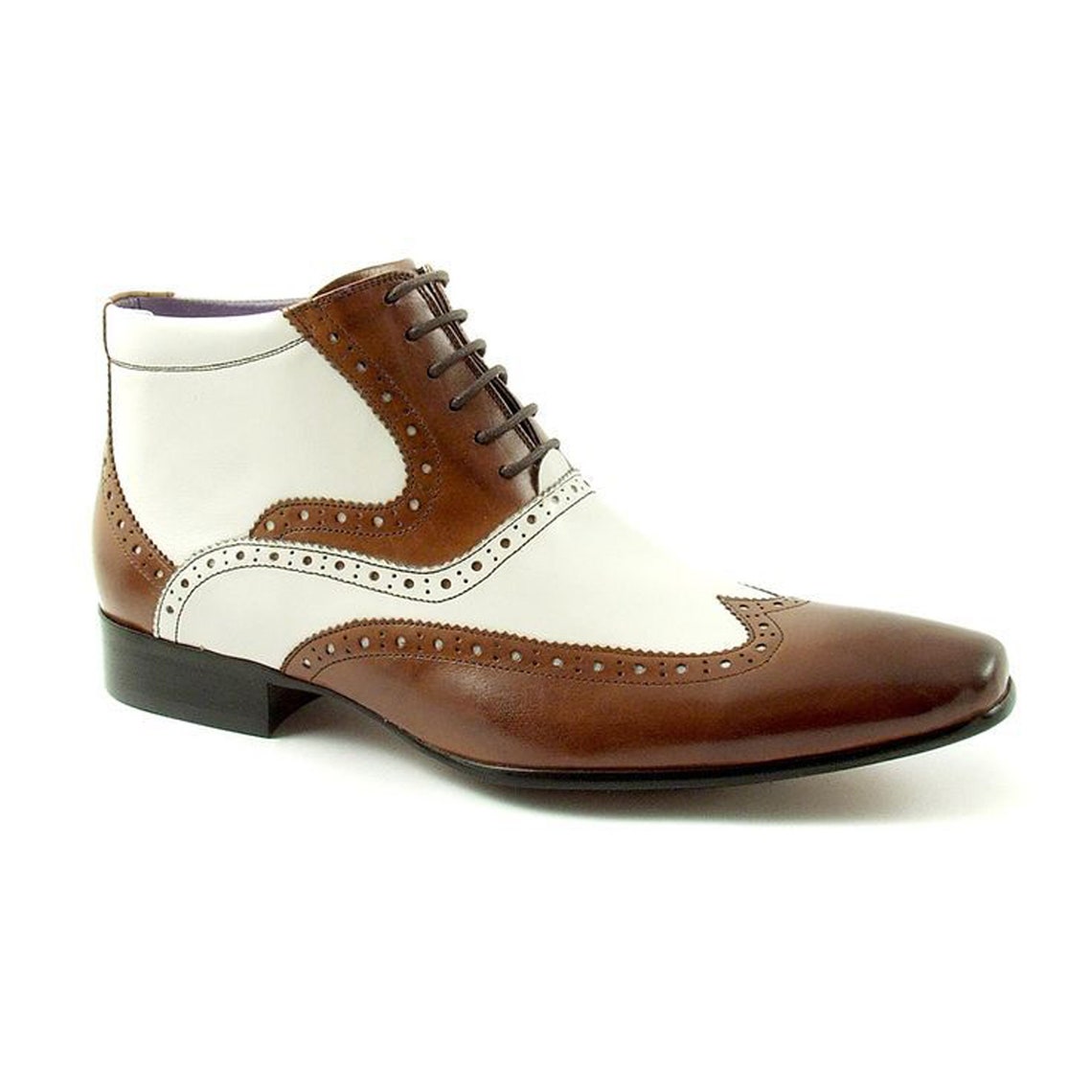 brown and white wingtip