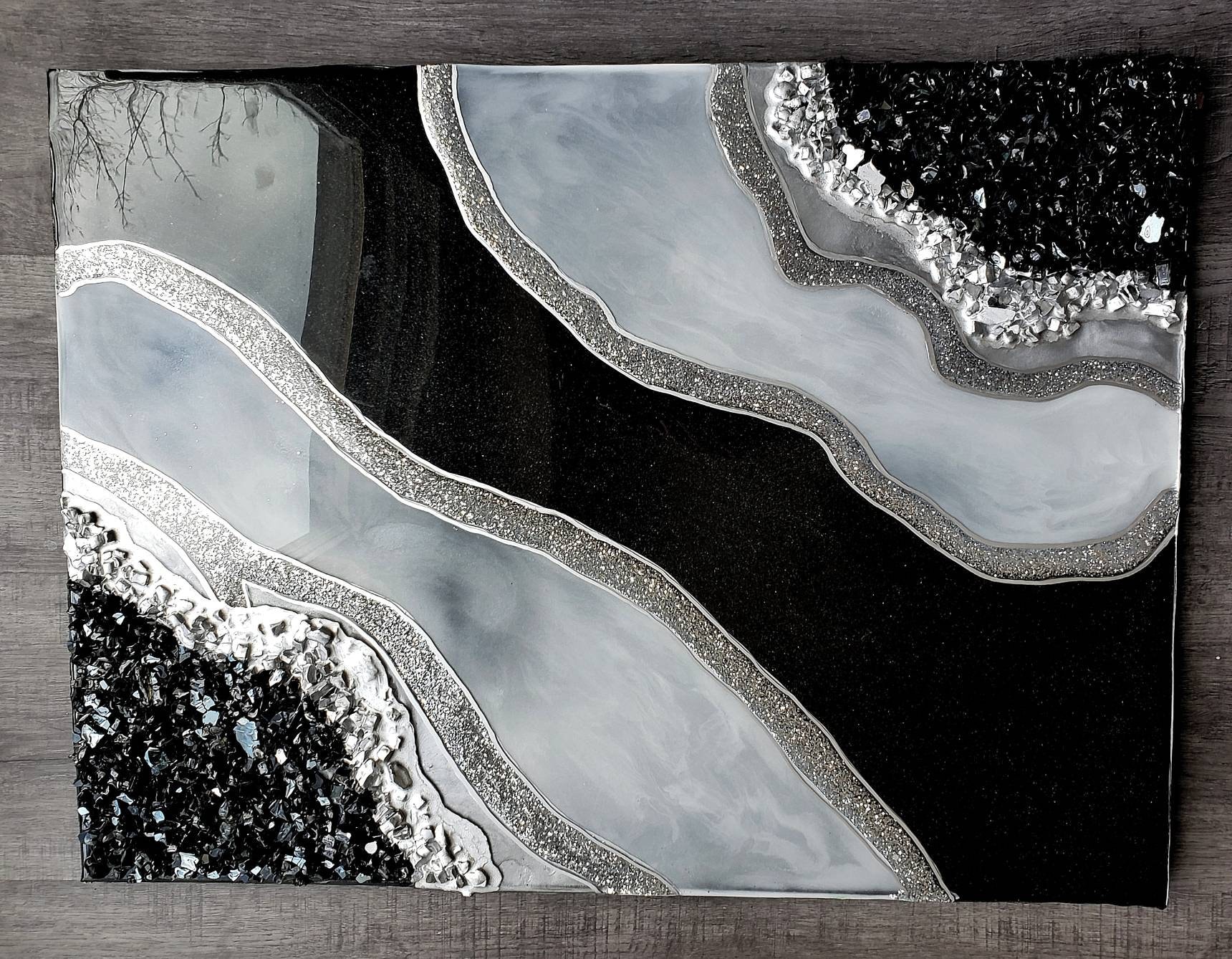 Resin Geode Wall Art Mixed Media & Collage Art & Collectibles Paint