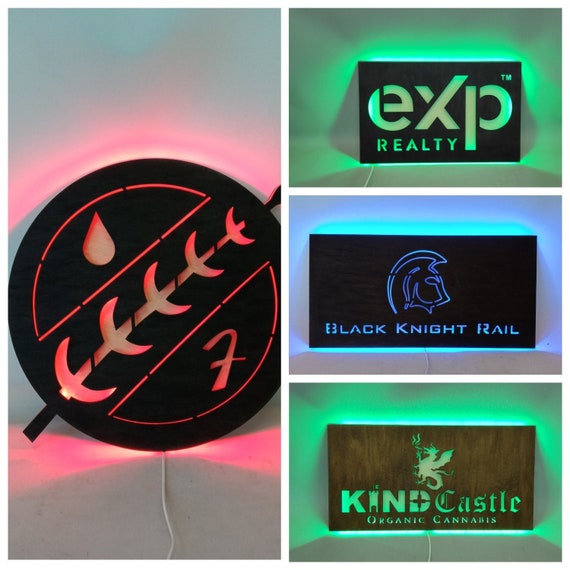 Led Leuchtschild mit Led-Beleuchtung, eigenes Bild oder Logo