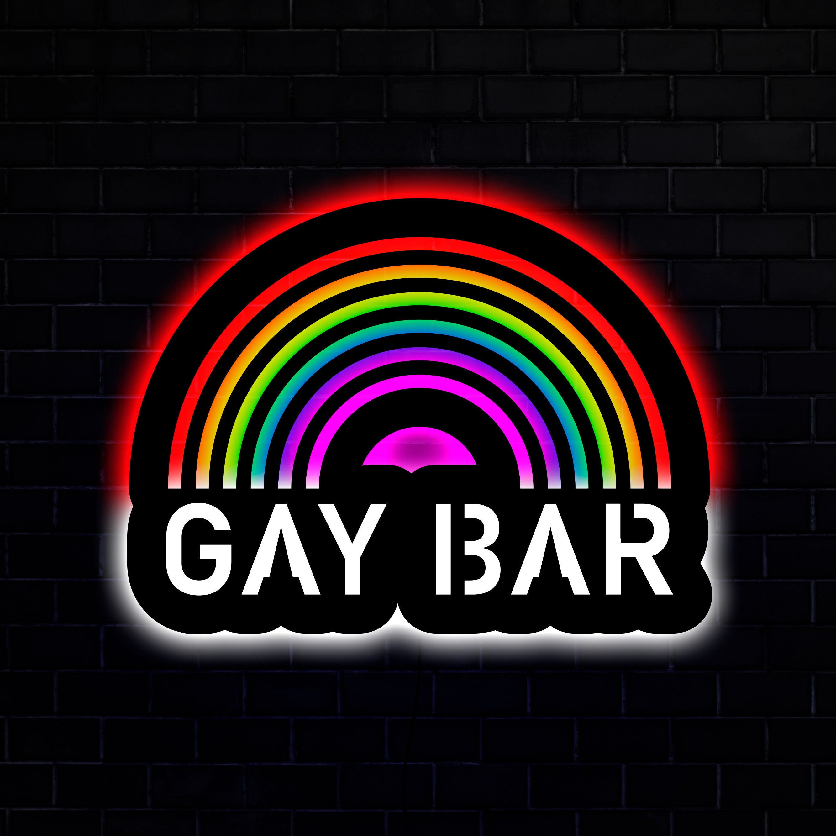Gay Club Neon Sign Vector Gay Club Design Template Neon Sign Light